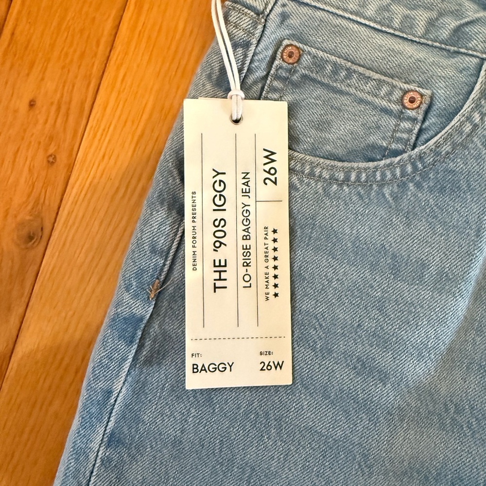 Aritzia Denim Forum Light Blue Straight Jeans - Picture 2 of 3